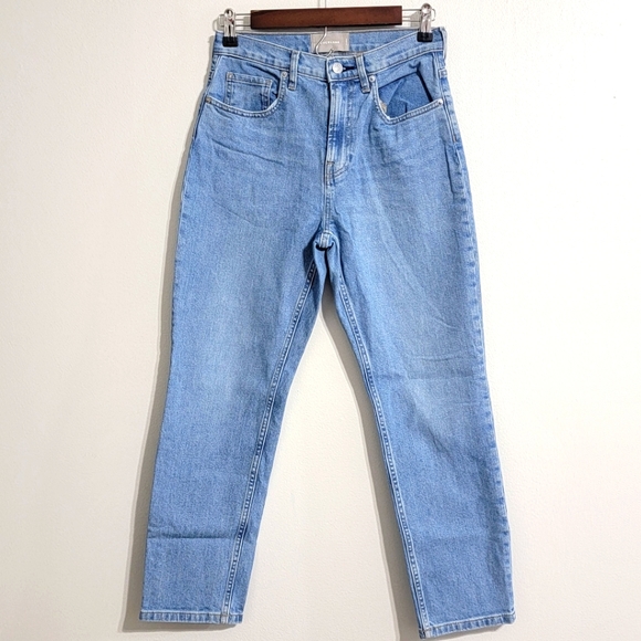 Everlane Denim - EVERLANE High Rise Straight Ankle Length Light Denim Jeans Size 27
